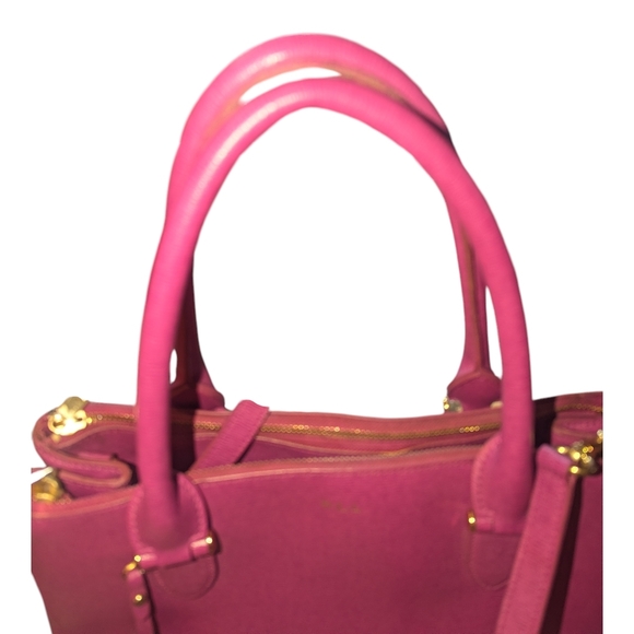 Lauren Ralph Lauren Pink Tote with Gold Accents *Slight Flaw* - Picture 4 of 15